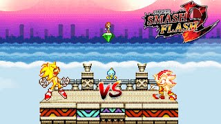 SSF2 Mods Super Shadow vs Fleetway Sonic [upl. by Analat]