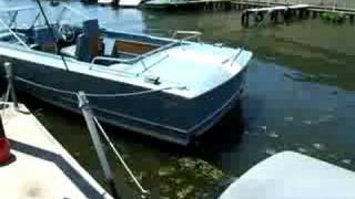 Chris Craft Commander 23 idle in channel [upl. by Motteo959]