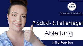 Ableitung mit Produkt UND Kettenregel  e Funktion  by einfach mathe [upl. by Nylitsirk245]