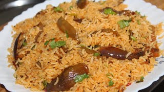 கத்திரிக்காய் சாதம்  Kathirikai Sadam Recipe In tamil  Brinjal Rice in Tamil  Quick Variety Rice [upl. by Odirfliw466]