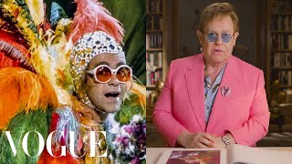 Elton John Breaks Down 14 Looks From 1968 to Now  Life in Looks  Vogue [upl. by Natica]