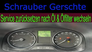 Skoda Roomster Service zurücksetzen nach Öl amp Ölfilter wechseln [upl. by Anelrahs374]