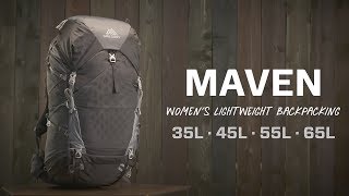 Maven  Womens Lightweight Backpacking  Gregory Mountain Products [upl. by Arlyn851]