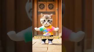 Cat Dance🎉🐾😾shorts cat catlover [upl. by Nuawad]