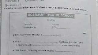 Rosemary theatre school listening test 1book 1 ieltswithAman [upl. by Lertram938]