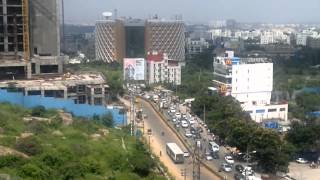 View of HiTech City Skyline at MadhapurHyderabad [upl. by Direj]