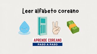 Leer palabras en coreano clase 1 alfabetocoreano aprendercoreano hangeul hangul [upl. by Cornia]