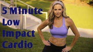 5 Minute Low Impact Cardio Workout for Fat Burning [upl. by Gomer]