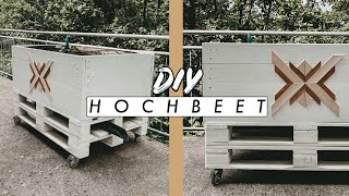 DIY Hochbeet aus Paletten selber bauen  Boho Look für den Garten  Gemüse anbauen  EASY ALEX [upl. by Luoar182]