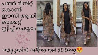 jacket cutting and stitching video 🥰 [upl. by Gnuh]