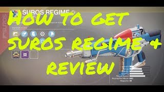 DESTINTY 2 HOW TO GET SUROS REGIME amp REVIEW [upl. by Cyndy]