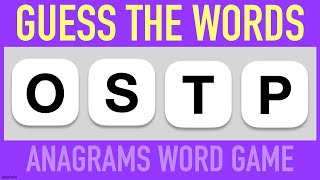 GUESS THE ANAGRAMS WORD GAME  30 Scrambled Words Guessing Game [upl. by Sadirah]