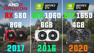 RX 580 8GB vs GTX 1060 6GB vs GTX 1650 4GB Test in 7 Games [upl. by Sheelagh]