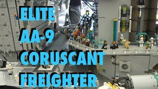 Lego Star Wars The Clone Wars Coruscant AA9 Freighter Base MOC [upl. by Aram]