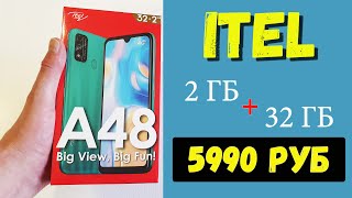 ITEL A48  ОБЗОР  КАМЕРА  ЗВУК  ХАРАКТЕРИСТИКИ [upl. by Amihsat]