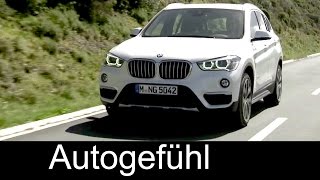 Preview allnew neuer BMW X1 exterior interior driving shots 2016  Autogefühl [upl. by Scrope275]