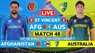 Afghanistan vs Australia Live Match  AFG vs AUS Live Match  ICC T20 World Cup 2024 Live Commentary [upl. by Rastus66]