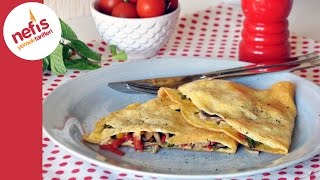 Biberli Mantarlı Omlet  Sebzeli Yumurta Tarifi [upl. by Acissehc]