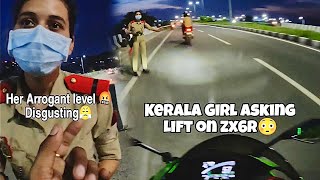 Kerala😳Police Asking Lift on Zx6r  Scam😡 Her arrogant Level😤  Trust Issue’s💔 [upl. by Harwill]