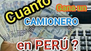 CUANTO GANA UN CAMIONERO PERU [upl. by Solegnave704]