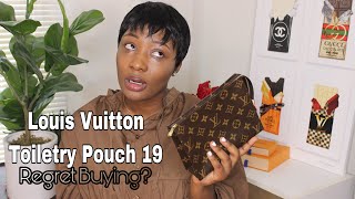 LOUIS VUITTON TOILETRY POUCH 19 REVIEW [upl. by Gabbie]