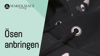 Ösen anbringen  einschlagen  Tutorial mit der Zange oder dem mitgeliefertem Werkezeug [upl. by Arymahs]