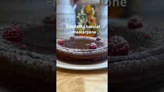 Fondant chocolatmascarpone food recipe trendingshorts dessert cooking easyrecipe foodie [upl. by Wilie]