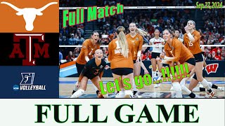 Texas vs Texas AampM Full Match  Womens College Volleyball Sep 27 2024  NCAA Volleyball 2024 [upl. by Inhoj]