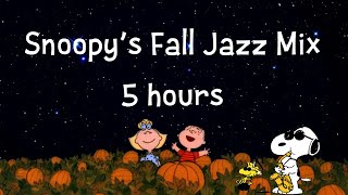 Snoopy Autumn Jazz 5 hours [upl. by Deeann]