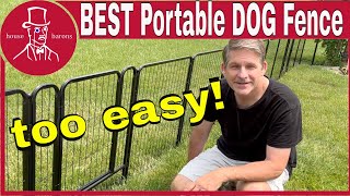 Affordable Dog Fence  Install Portable Fence Backyard or RV Camping [upl. by Leiuqeze]