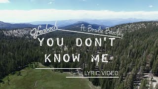 Ofenbach  You Dont Know Me ft Brodie Barclay Lyric Video [upl. by Vincenta790]