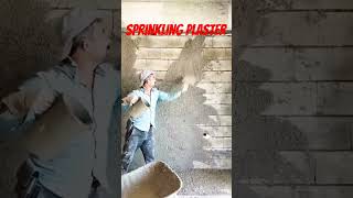 Sprinkling plaster construction civilengineering youtubeshorts shorts viral [upl. by Tirrag474]