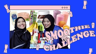 WE ALMOST PUKED 🤢  Smoothie Challenge [upl. by Lourie118]