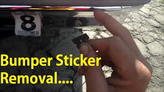 Remove Stickers Video How To Bumper Sticker Removal DIY Restoration [upl. by Jordan]