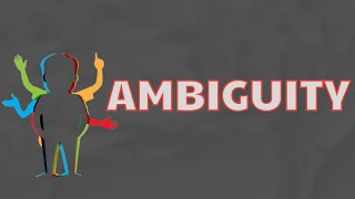 What Does AMBIGUITY Means  Meanings And Definitions With Example in ENGLISH [upl. by Smiga]