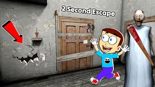 2 Second Escape From Granny House  Granny Secret Tricks  Shiva and Kanzo Gameplay [upl. by England]