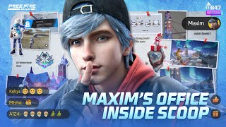 Maxims Office Inside Scoop Winterlands Time  Free Fire MAX [upl. by Rexanne648]