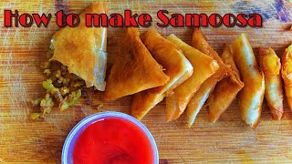 HOW TO MAKE SAMOOSASAMOSA  SIMPLE RECIPE [upl. by Amlez261]