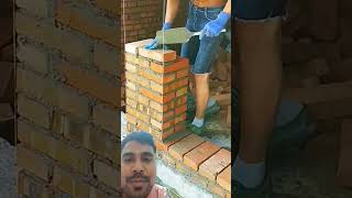 construction brickwork brickwall brick satisfying buildingworks [upl. by Waly]