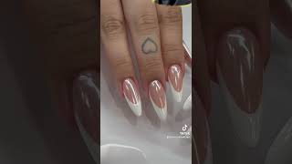 Pt 53  Chrome frenchie nail designs nails naildesign chrome nails frenchtips fyp shorts [upl. by Neelac793]