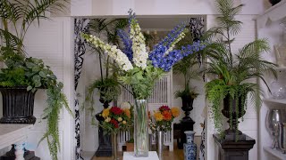 Simply Delphiniums  A meadow flower floristry arrangement [upl. by Beesley]