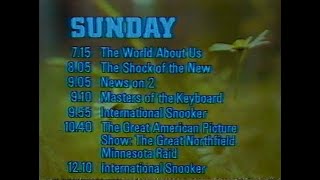 Sunday 19th October 1980 BBC2  The Money Programme  The Onedin Line  The World About Us  Snooker [upl. by Brunhilde]