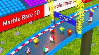 Countryballs Marble Race 3D  Marble Racing Tournament [upl. by Eahsed]