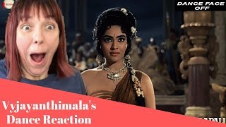 Vyjayanthimala Dance Off  AMERICAN REACTION [upl. by Lebana636]