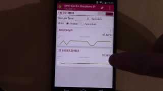 DS18B20 Raspberry Pi amp GPIO Tool Android App Temperature Monitoring [upl. by Nosduj]