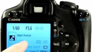 Canon EOS 500D Tutorial Video 10  Night Portrait Mode [upl. by Gehlbach555]