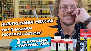 Huidskleuren Mengen Acrylverf Portret kleuren Demo  Tips [upl. by Aneela]