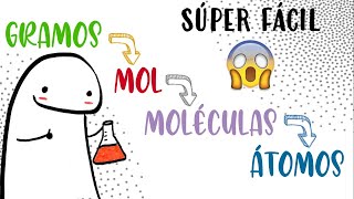 📝Pasar Gramos a moles a moléculas y átomos y viceversa ↔ moles a gramos [upl. by Onairotciv]