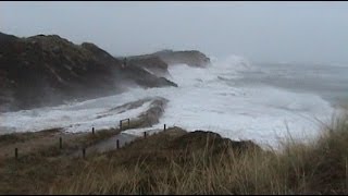 Sturmflut auf Sylt zerstört Dünen der Hörnumer Odde amp am Kliff von Kampen [upl. by Ennairol150]