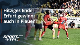 Hitzige Schlussphase Erfurt gewinnt auch in Plauen  MDR [upl. by Warfield283]